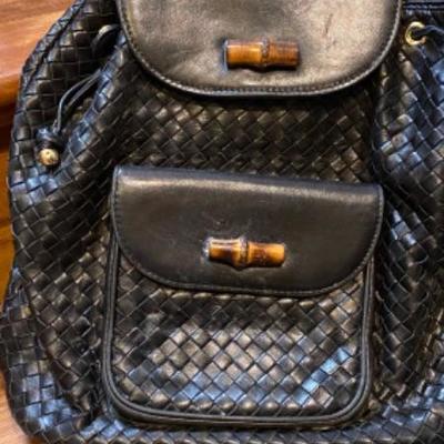 14. Lot of 4 Italian Leather Woven Bags and Purses