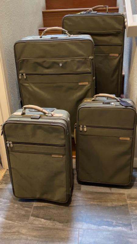 19. Set of 4 TUMI Suitcases in Army Green | EstateSales.org