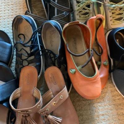 38. Lot of Sandals, Slip-Ons and Sneakers (Coach, Camuto) Woman’s 10
