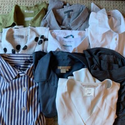 48. Lot of Designer Blouses and Button Downs (Woman’s Large 12-14)