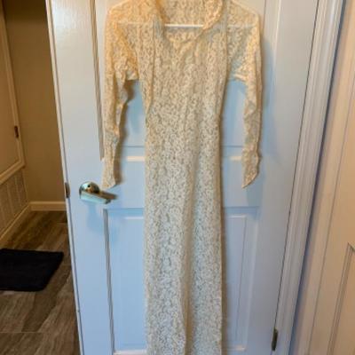 52. Antique Lace Wedding Dress and Vintage Jessica McClintock Dress