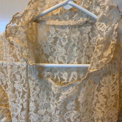 52. Antique Lace Wedding Dress and Vintage Jessica McClintock Dress
