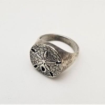 Lot #191  James Avery Sterling Silver Sand Dollar Ring - Unisex - Size 7