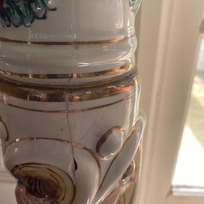 Lot # 723 Large Oriental Jar with Capodimonte Vase 