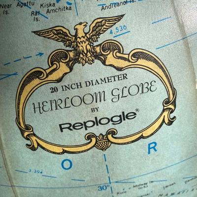 Lot # 737 Large 20â€ Lighted Globe on Stand 