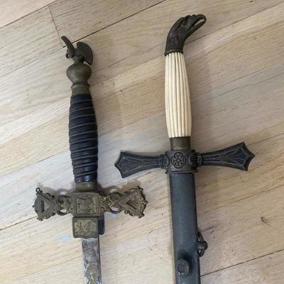 Lot # 739 Pair of Antique swords 