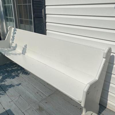 Lot#744 Large Painted Church Bench 