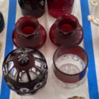 Lot # 749 Red Ruby Glass Lot 