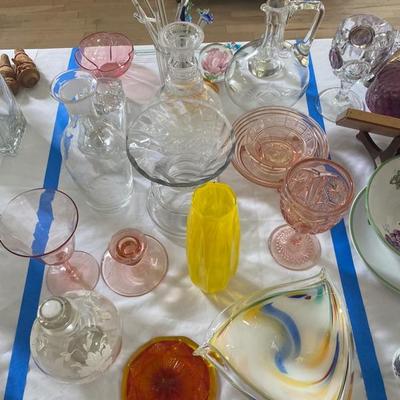 Lot # 763 Pink depression glass lot 