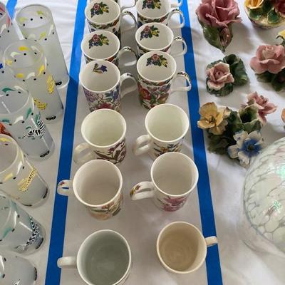 Lot # 766 Roy Kirkham Bone China Floral Mug Set 