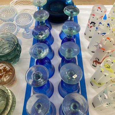 Lot #768 Blue Glass Lot 