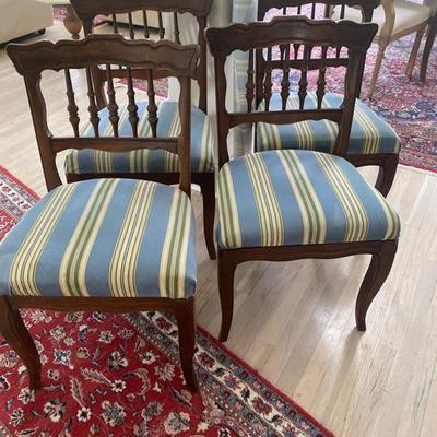 Lot # 788 Set of 4 chairs with material 