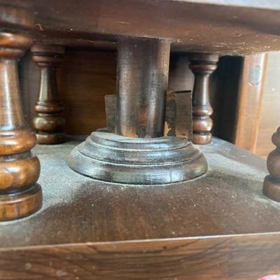 Lot # 789 Antique Birdcage Tilt top table 