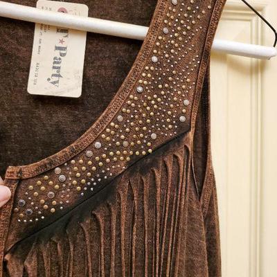 MB-826 New Fringed Vest Womens         