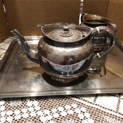 100. Antique Elkington Plate Tea Set