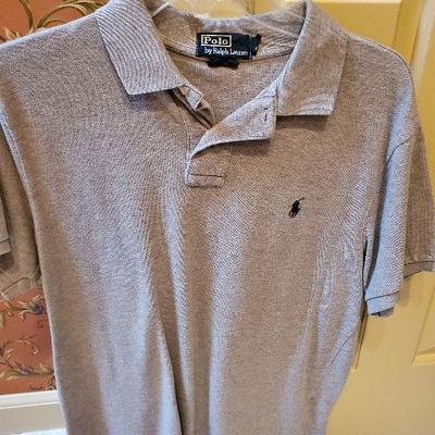 CL-17:  silk Hawaiian shirt and golf shirt lot