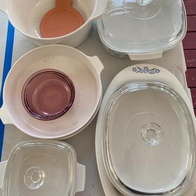 Lot #826 Large Pyrex & White Ironstone Set 