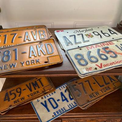 Lot # 872 lot of 8 sets vintage car plates