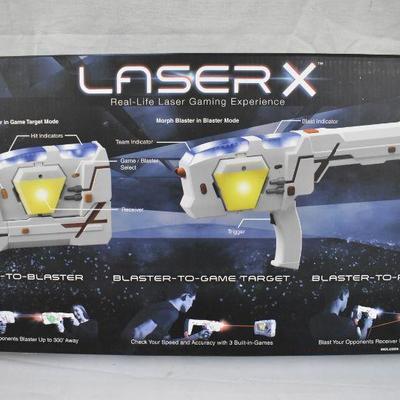 Laser X Morph Double Blasters. One gun won't stay 