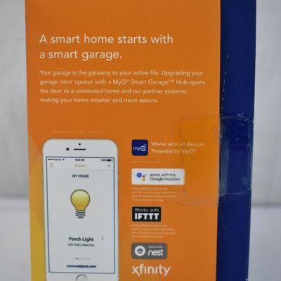 MyQ Smart Garage Door Opener, Wi-Fi Enabled Garage Hub w/ App. Open/Complete