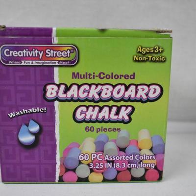 3 Boxes Colorful Blackboard Chalk. Some are Broken