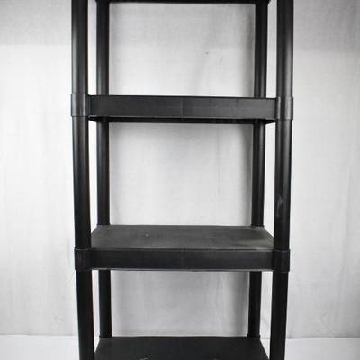 Black Plastic Shelf: 4 Shelves, 22