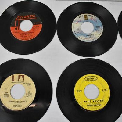 Qty 16 Records (45s) Vintage: Roberta Flack -to- Rod Stewart