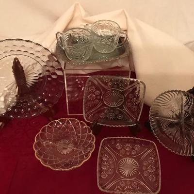 Lot 62 Glass party dishes
