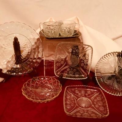 Lot 62 Glass party dishes