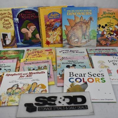 15 Hardcover Kids Books: Bear Sees Color -to- How Do Dinosaurs Say Goodnight?