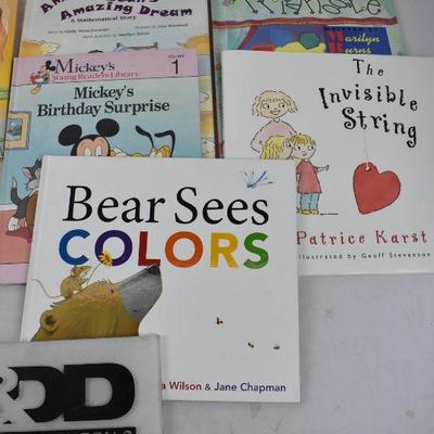 15 Hardcover Kids Books: Bear Sees Color -to- How Do Dinosaurs Say Goodnight?