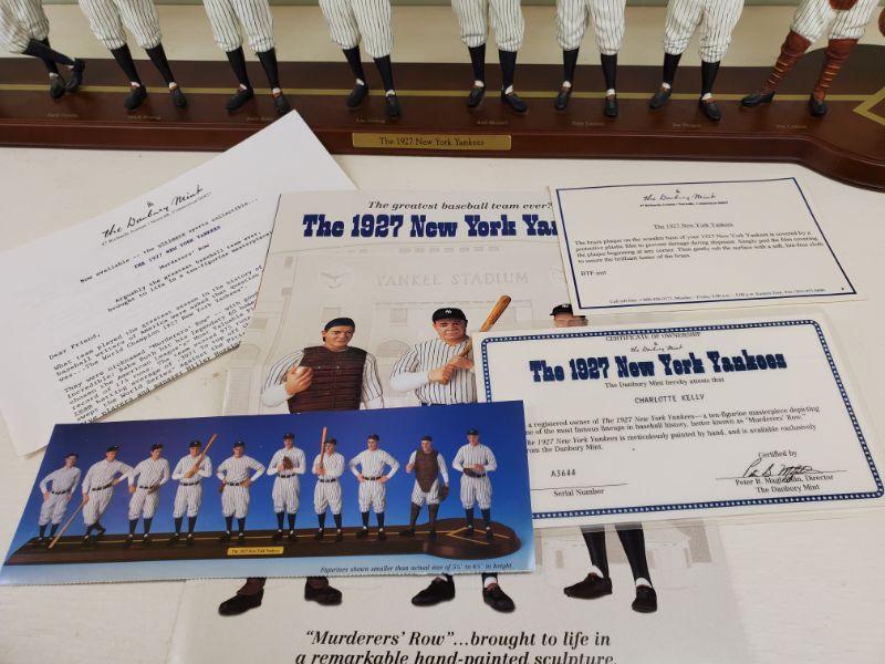B53: 1927 New York Yankees 10 figurines Danbury Mint