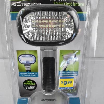 Emerson Indoor/Outdoor 20-LED Pivot Lantern - New