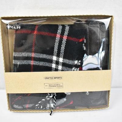 Men's Scarf & Leather Gloves - New