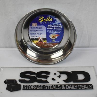 Bella Bowls Dog Food Bowl - Blue - New
