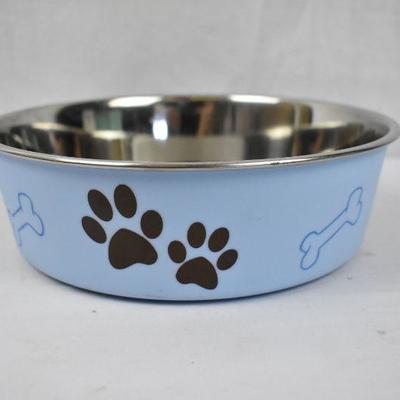 Bella Bowls Dog Food Bowl - Blue - New