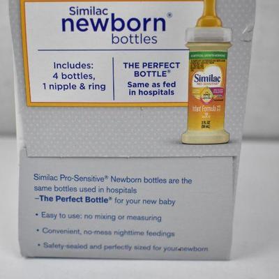 SImilac Pro-Sensitive Newborn Bottles. Four 2-ounce Bottles - New