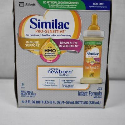 SImilac Pro-Sensitive Newborn Bottles. Four 2-ounce Bottles - New