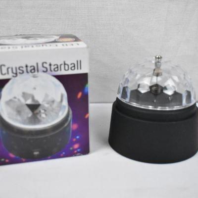 LED Crystal Star Ball. Small, Battery Powered - New