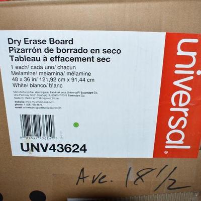 Universal Melamine Dry Erase Board, 48