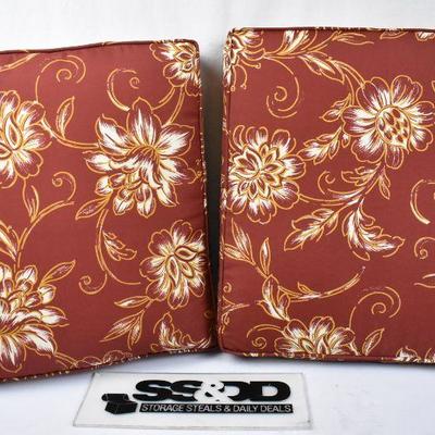 2 Mainstays Aubrey Floral Outdoor Dining Seat Cushions 21