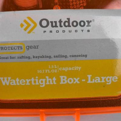 Watertight Box - Large  Gear Protector by Outdoor Products, 1.5L, ~6x7x3 - New