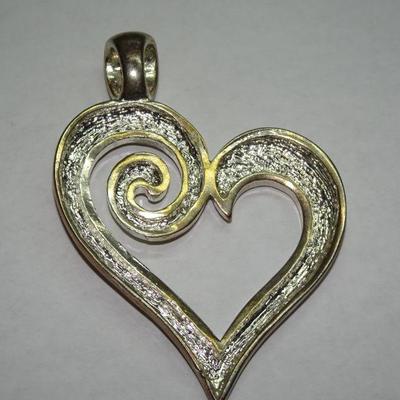 Silver Tone Heart Pendant
