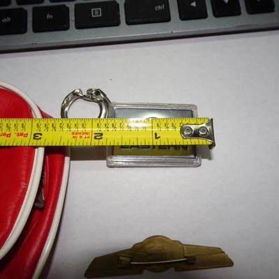 Vintage TWA Airline Collectibles, Wings, Key Ring, Small Change Purse 