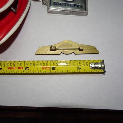 Vintage TWA Airline Collectibles, Wings, Key Ring, Small Change Purse 