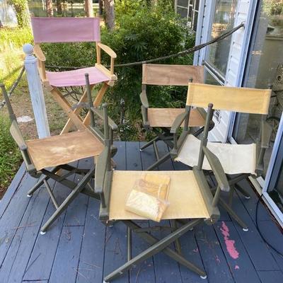 Lot # 888 Set of 5 Folding Captain Boat Chairs 