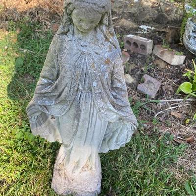 Lot # 898 Cement Girl Statue 