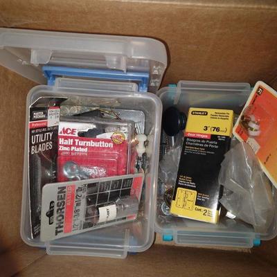 box of home repair items