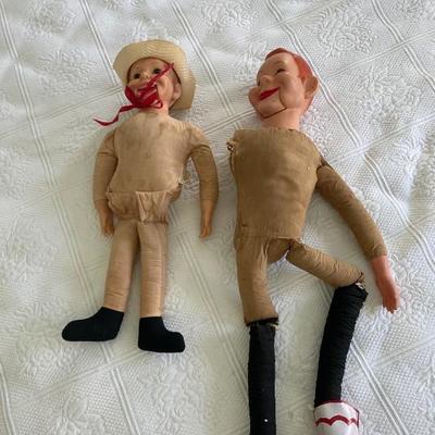 Lot # 910 Vintage Howdy Doody  and Willie talk ventriloquist dolls
