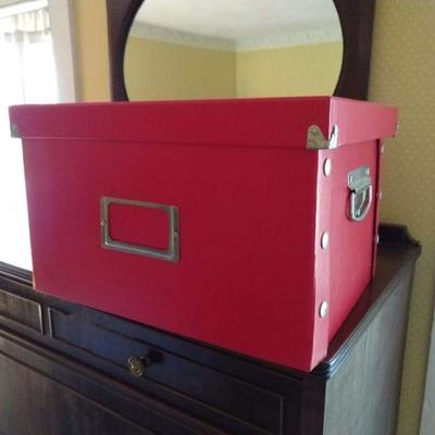 Red storage box